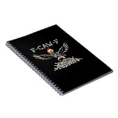 F Caw F Funny Chicken Halloween Cool Unique Style Notitieboek (Rechterzijde)