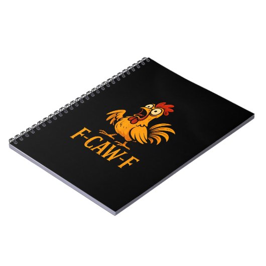 F-Caw-F Funny Chicken Humor Chicken Meme Chicken L Notitieboek (Linkerzijde)