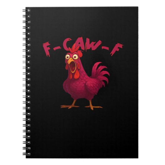 F Caw F Funny Chicken Humor Creative Casual Style Notitieboek (Voorkant)