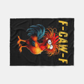 F-caw-f Funny Chicken Humor F-caw-f Quote Rooster Fleece Deken (Voorkant (Horizontaal))