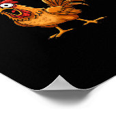 F-Caw-F Funny Chicken Humor F-Caw-F Quote Rooster  Poster (Hoek)