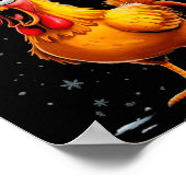F-caw-f Funny Chicken Humor Meme Christmas Men Wom Poster (Hoek)