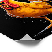 F-caw-f Funny Chicken Humor Meme Christmas Men Wom Poster (Hoek)