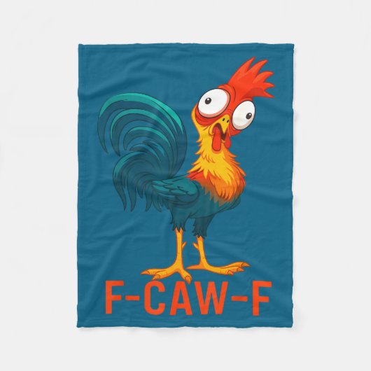 F-caw-f Funny Chicken Humor Quote Rooster Meme _a6 Fleece Deken (Voorkant)