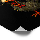 F-caw-f Funny Chicken Humor Quote Rooster Meme Cra Poster (Hoek)