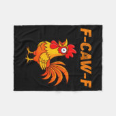 F-caw-f Funny Chicken Humor Quote Rooster Meme  Fleece Deken (Voorkant (Horizontaal))