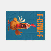 F-caw-f Funny Chicken Humor Quote Rooster Meme  Fleece Deken (Voorkant (Horizontaal))