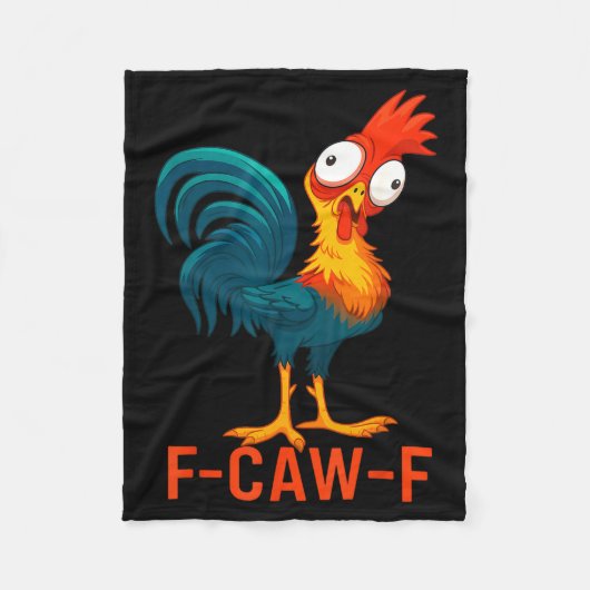 F-caw-f Funny Chicken Humor Quote Rooster Meme  Fleece Deken (Voorkant)
