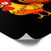 F-caw-f Funny Chicken Humor Quote Rooster Meme  Poster (Hoek)