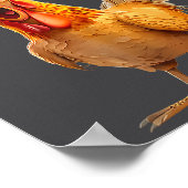 F-caw-f Funny Chicken Humor Quote Rooster Meme  Poster (Hoek)