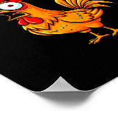F-caw-f Funny Chicken Humor Quote Rooster Meme  Poster (Hoek)
