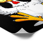 F-caw-f Funny Chicken Humor Quote Rooster Meme Poster (Hoek)
