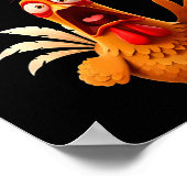 F-caw-f Funny Chicken Humor Quote Rooster Meme  Poster (Hoek)