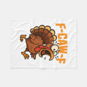 F-caw-f Funny Chicken Humor Quote Rooster Meme Tur Fleece Deken (Voorkant (Horizontaal))