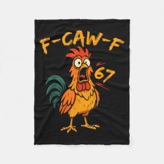 F-caw-f Funny Chicken Humor Quote Rooster Six Seve Fleece Deken