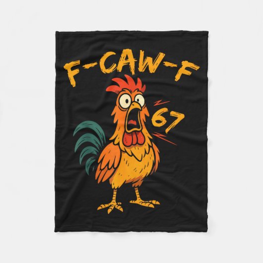 F-caw-f Funny Chicken Humor Quote Rooster Six Seve Fleece Deken (Voorkant)