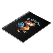 F Caw F Funny Chicken Humor Retro Style Notitieboek (Linkerzijde)