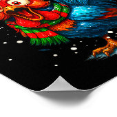 F-caw-f Funny Chicken Humor Rooster Meme Christmas Poster (Hoek)