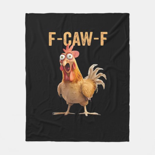 F Caw F Funny Chicken Humor Rooster Meme Classic Fleece Deken (Voorkant)