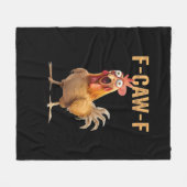 F Caw F Funny Chicken Humor Rooster Meme Classic Fleece Deken (Voorkant (Horizontaal))
