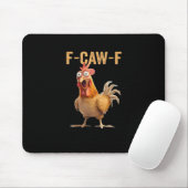 F Caw F Funny Chicken Humor Rooster Meme Classic Muismat (Met muis)