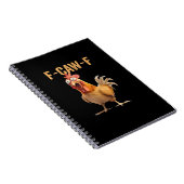 F Caw F Funny Chicken Humor Rooster Meme Classic Notitieboek (Rechterzijde)