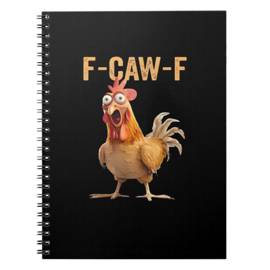 F Caw F Funny Chicken Humor Rooster Meme Classic Notitieboek (Voorkant)