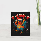 F-caw-f Funny Chicken Humor Rooster Meme Ugly Xmas Kaart (Voorkant)