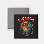 F-caw-f Funny Chicken Humor Rooster Meme Ugly Xmas Magneet (Voorkant / Achterkant)