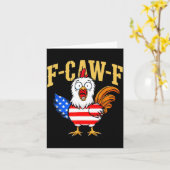 F-caw-f Funny Chicken Humor Usa Flag Quote Rooster Kaart (Gele Bloem)