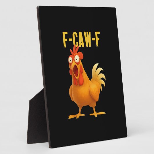F Caw F Funny Chicken Meme Trendy Modern Style Fotoplaat (Zijkant)