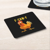 F Caw F Funny Chicken Meme Trendy Modern Style Kartonnen Onderzetters (Schuin)