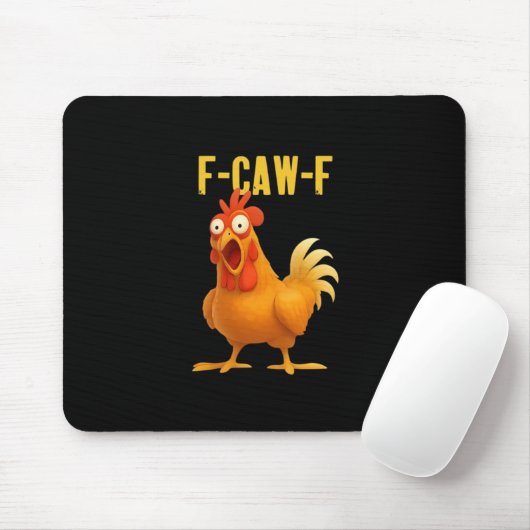 F Caw F Funny Chicken Meme Trendy Modern Style Muismat (Met muis)