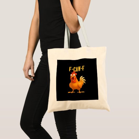 F Caw F Funny Chicken Meme Trendy Modern Style Tote Bag (Voorkant (product))