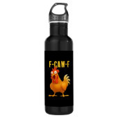 F Caw F Funny Chicken Meme Trendy Modern Style Waterfles (Voorkant)