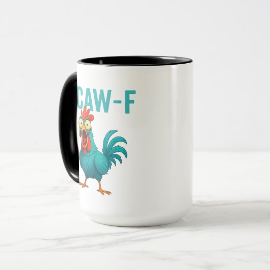 F-CAW-F Funny Chicken Mok, Chicken Humor, Haan Mok (Voorkant links)