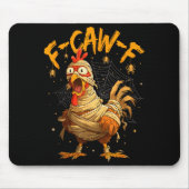 F-caw-f Funny Chicken Mummy Halloween Humor F-caw- Muismat (Voorkant)