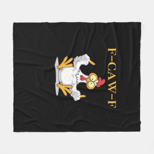 F-Caw-F Funny Chicken Retro Classic Fleece Deken (Voorkant (Horizontaal))