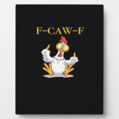 F-Caw-F Funny Chicken Retro Classic Fotoplaat (Voorkant)