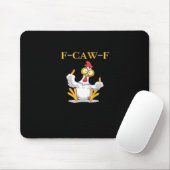 F-Caw-F Funny Chicken Retro Classic Muismat (Met muis)
