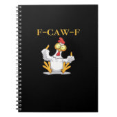 F-Caw-F Funny Chicken Retro Classic Notitieboek (Voorkant)