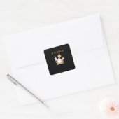 F-Caw-F Funny Chicken Retro Classic Vierkante Sticker (Envelop)