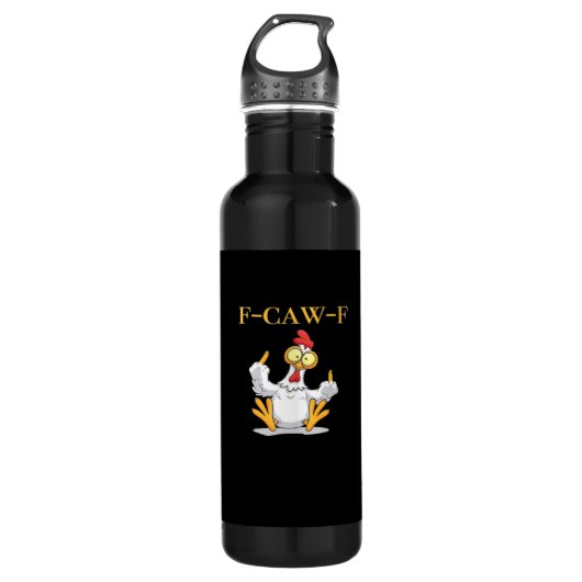 F-Caw-F Funny Chicken Retro Classic Waterfles (Voorkant)