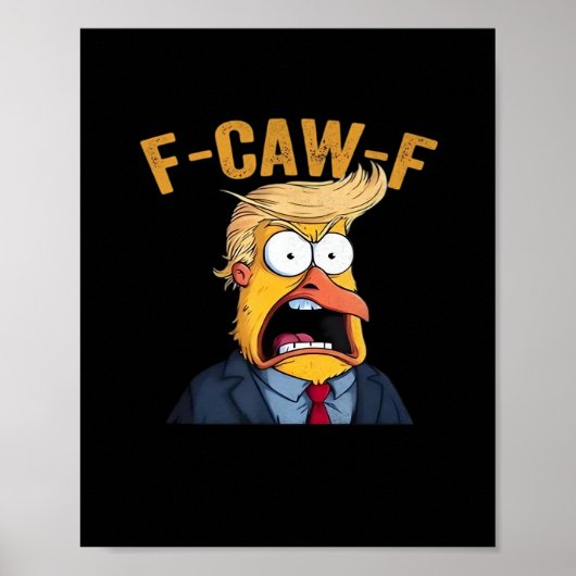 F-Caw-F Funny Chicken Rooster Classic Poster (Voorkant)