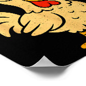 F Caw F Funny Chicken Rooster Men Women  Poster (Hoek)