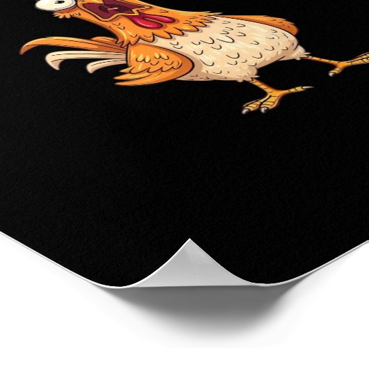 F-Caw-F Funny Chicken Saying Rooster Meme Sarcasti Poster (Hoek)