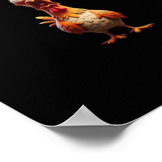 F-Caw-F Funny Chicken Saying Rooster Meme Sarcasti Poster (Hoek)