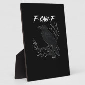 F-Caw-F Funny Crow Aesthetic Casual Fotoplaat (Zijkant)