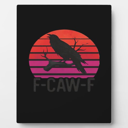 F-Caw-F Funny Crow Classic Minimal Clean Fotoplaat (Voorkant)