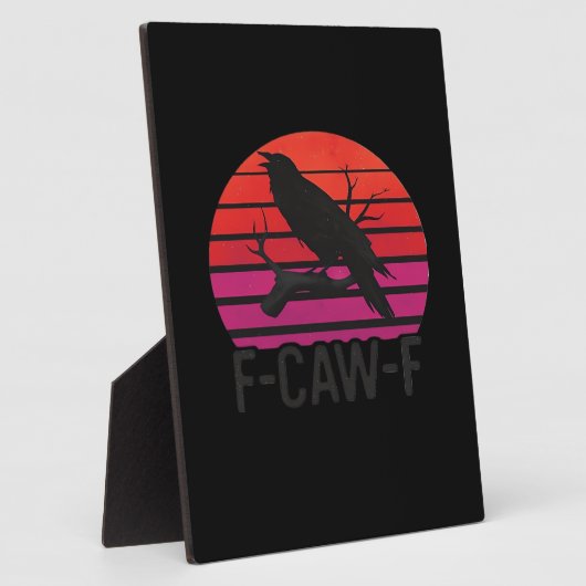 F-Caw-F Funny Crow Classic Minimal Clean Fotoplaat (Zijkant)